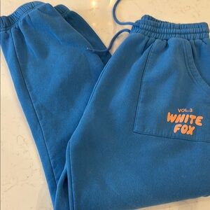 Womens Blue Joggers from white fox
